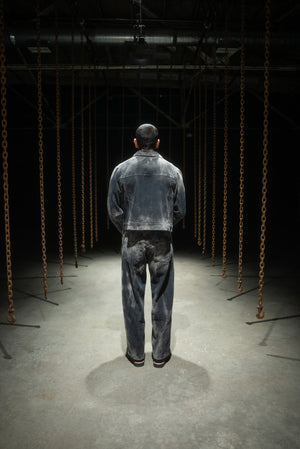 CHAINED DENIM JACKET - SMOKE WASH