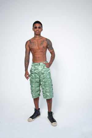 FLUIDITY GREEN SHORTS