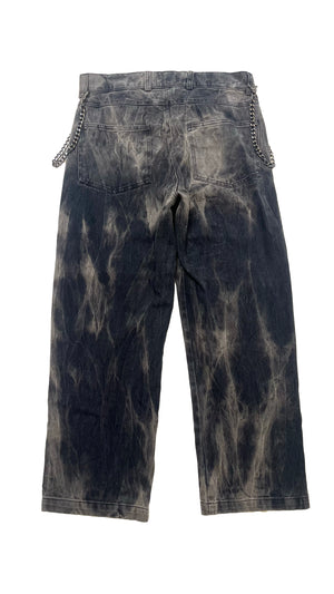 CHAINED DENIM JEANS - SMOKE WASH