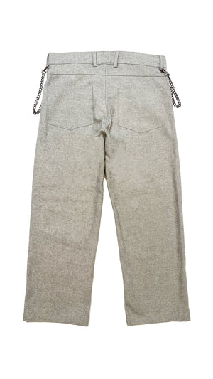 CHAINED DENIM JEANS - GREY