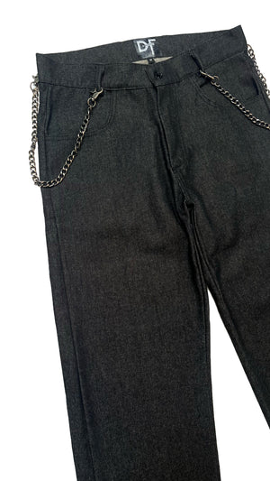 CHAINED DENIM JEANS - NAVY