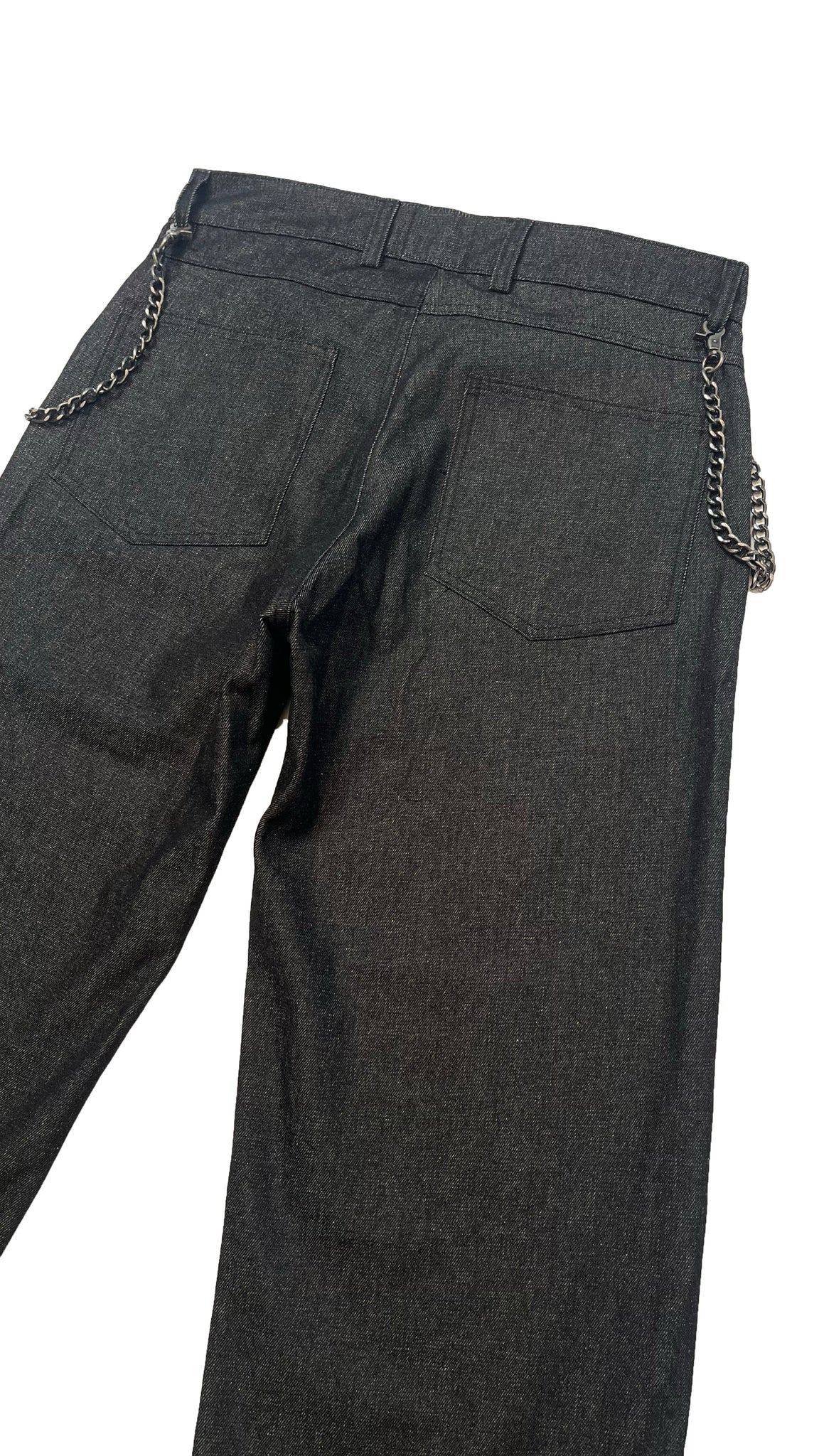 CHAINED DENIM JEANS - NAVY