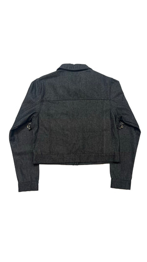 CHAINED DENIM JACKET - NAVY
