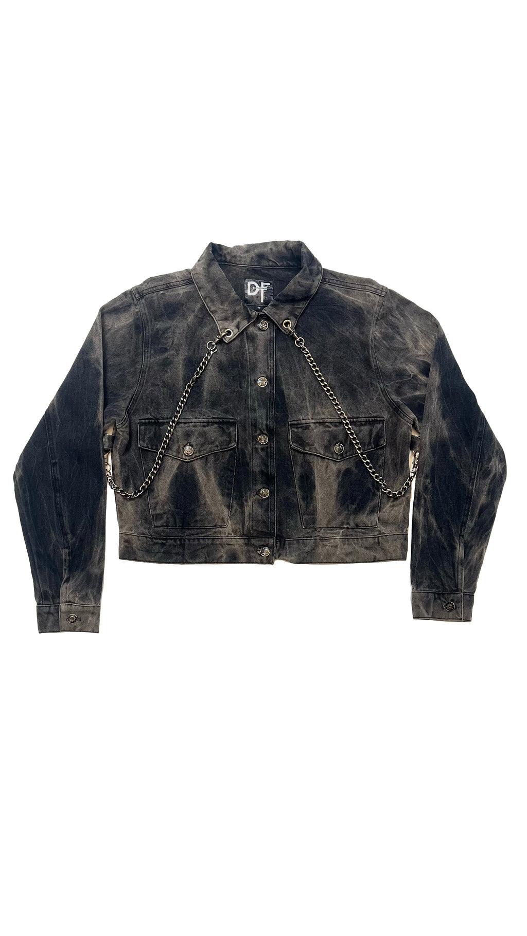 CHAINED DENIM JACKET - SMOKE WASH