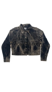 CHAINED DENIM JACKET - SMOKE WASH