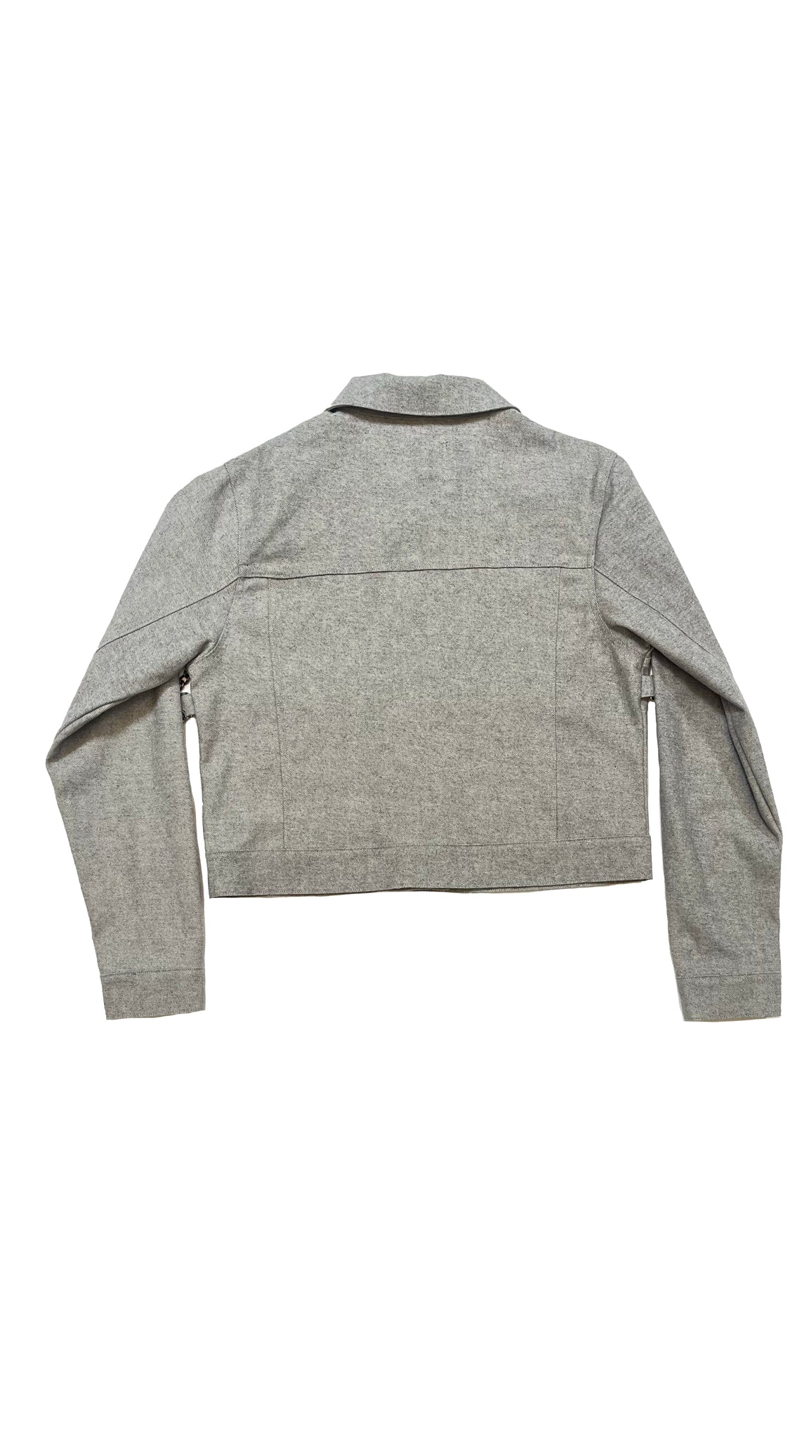 CHAINED DENIM JACKET - GREY